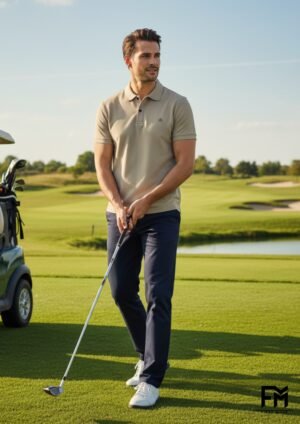 premium formal slim fit polo t shirt ||"fm first made"||